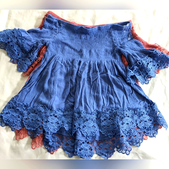 Rue 21 Women's Off Shoulder Shirred Blouses - Picture 2 of 16